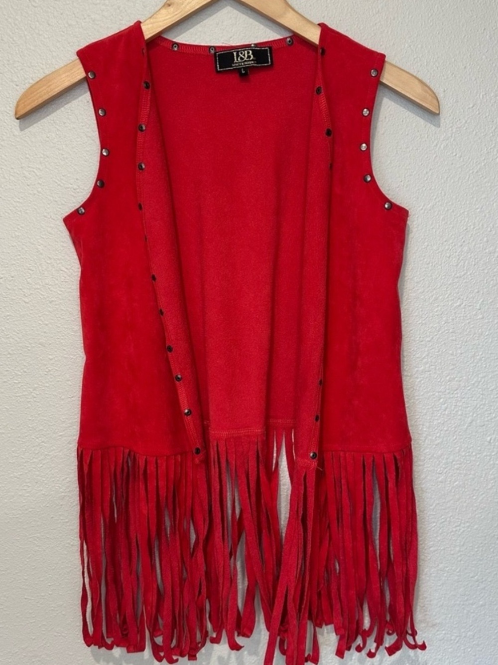 Lucky & Blessed Red Fringe Vest